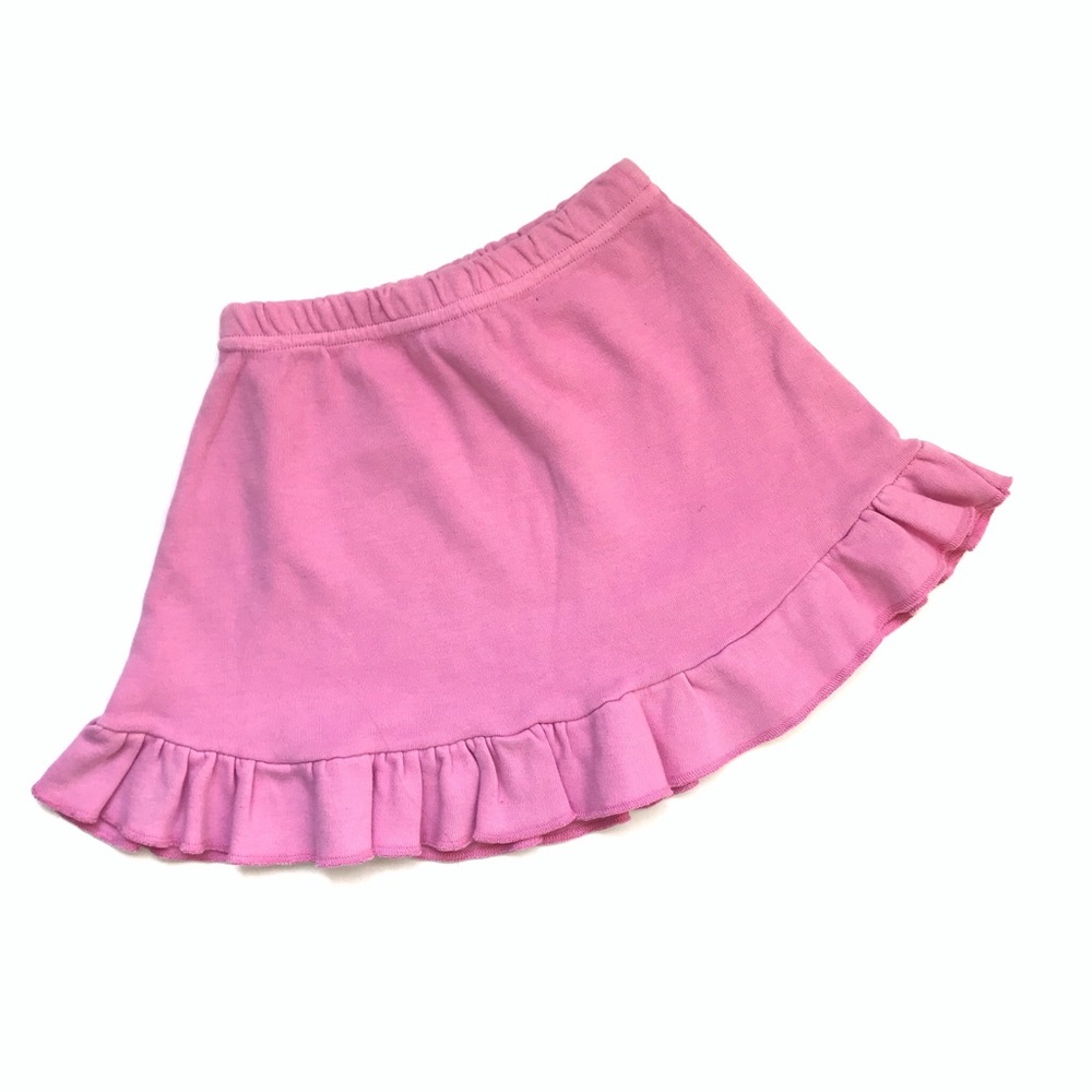 Petit Bouchon Pink Ruffle Pull On Cotton Skirt